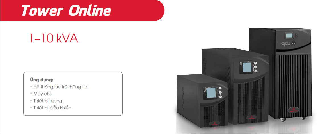 UPS Fredton True Online 1 pha 1KVA - 10KVA