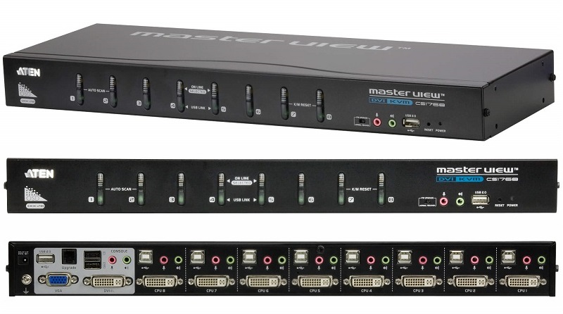 Bộ chuyển đổi KVM USB DVI/Audio 8 cổng ATEN CS1768