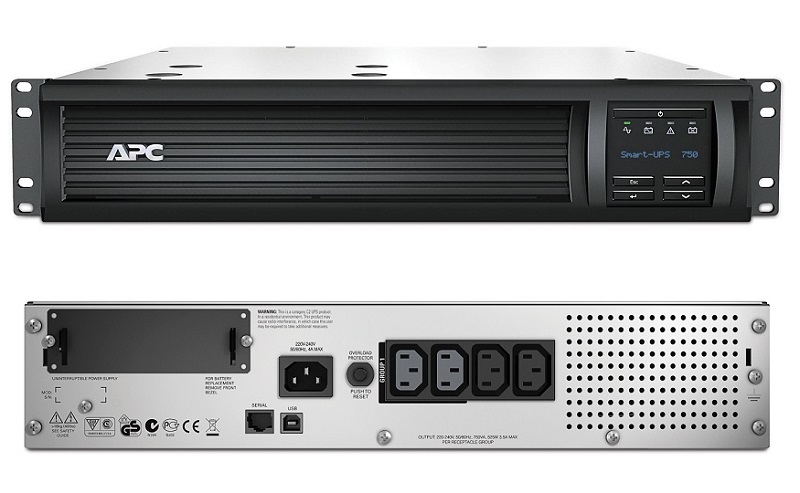 Bộ lưu điện APC Smart-UPS SMT750RMI2U (750VA/500W)
