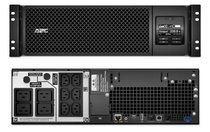Chi tiết 2 mắt trước sau của Bộ lưu điện APC Smart-UPS SRT5KRMXLI 5000VA 230V