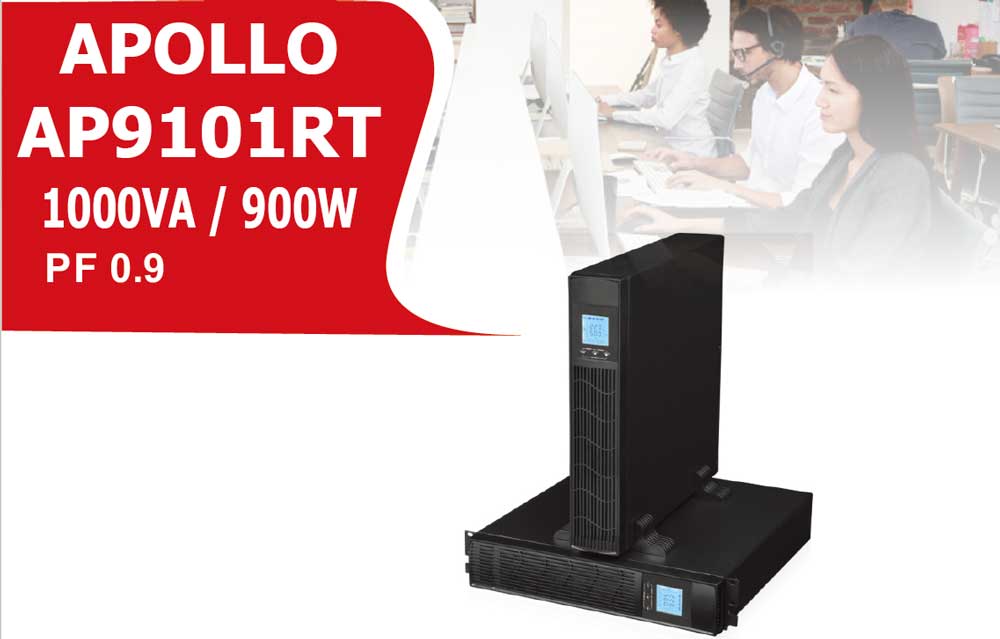 Bộ lưu điện APOLLO AP9101RT 1KVA (900W) True Online