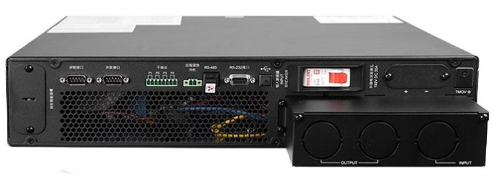 Mặt sau của Bộ lưu điện UPS Delta RT-5K UPS502R2RT2N035 5KVA/5KW
