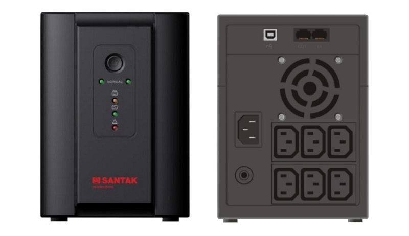 Bộ lưu điện SANTAK 2000VA/1200W - BL2000 Pro 2 mặt trước/sau