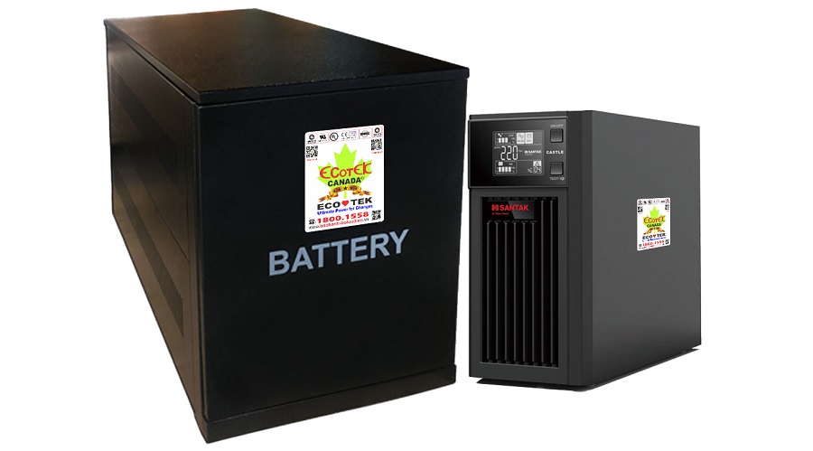 Bộ lưu điện SANTAK TRUE ONLINE C1KS (LCD), sử dụng ắc quy ngoài