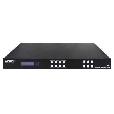 ANGUSTOS KVSMW0404K3 - HDMI Matrix Switch Seamless 4x4, 2x2 Video Wall