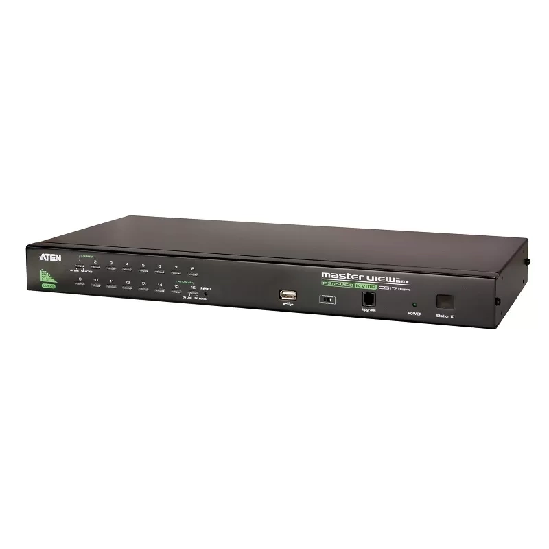 ATEN 16/8-PortPS/2-USB VGA KVM Switch with Daisy-Chain Port and USB Peripheral Support