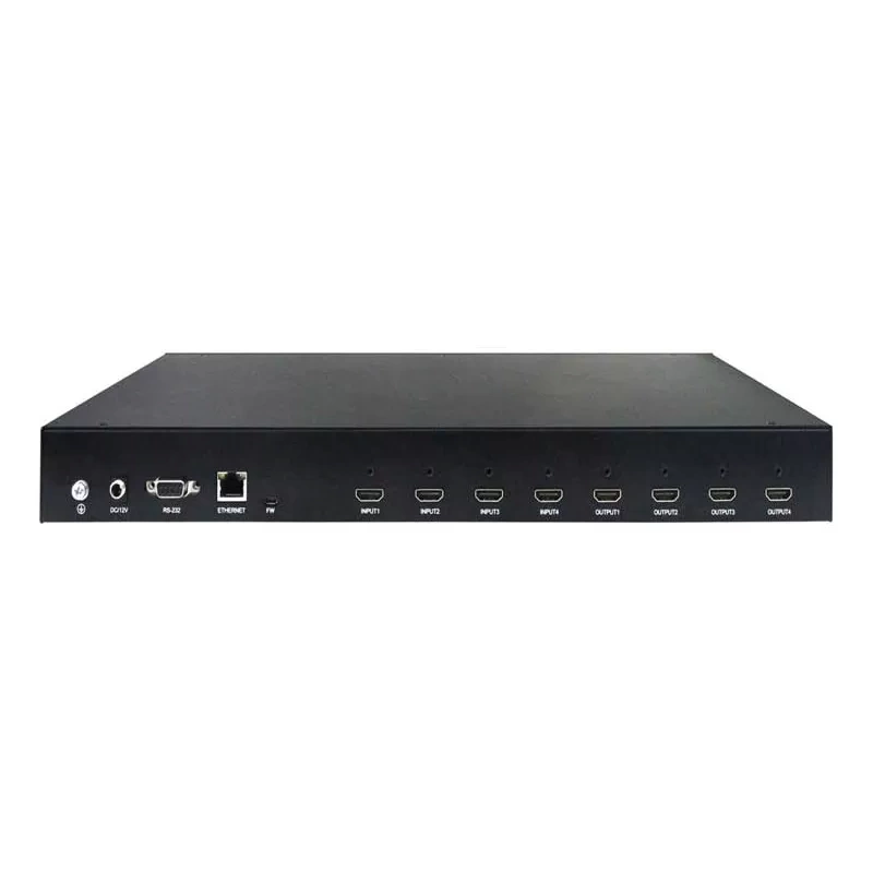 ANGUSTOS KVSMW0404K3 - HDMI Matrix Switch Seamless 4x4, 2x2 Video Wall