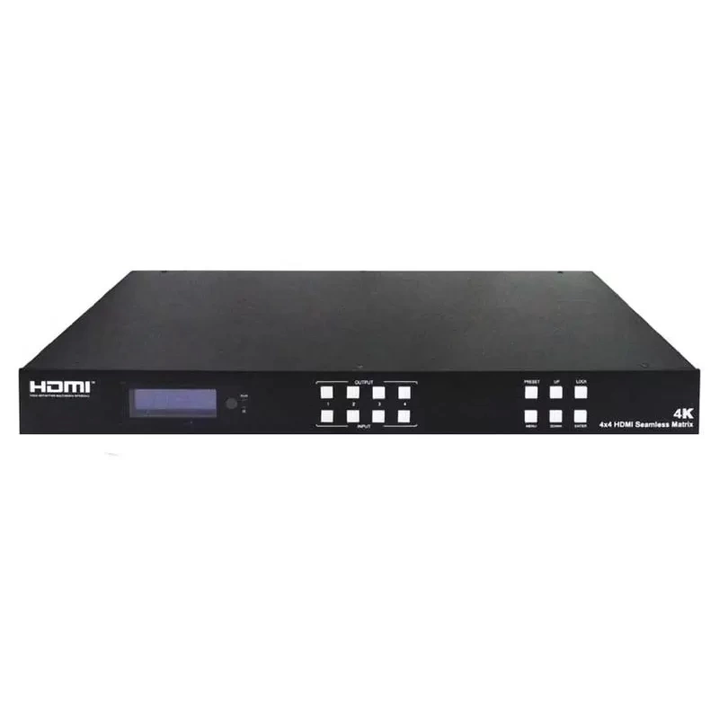 ANGUSTOS KVSMW0404K3 - HDMI Matrix Switch Seamless 4x4, 2x2 Video Wall