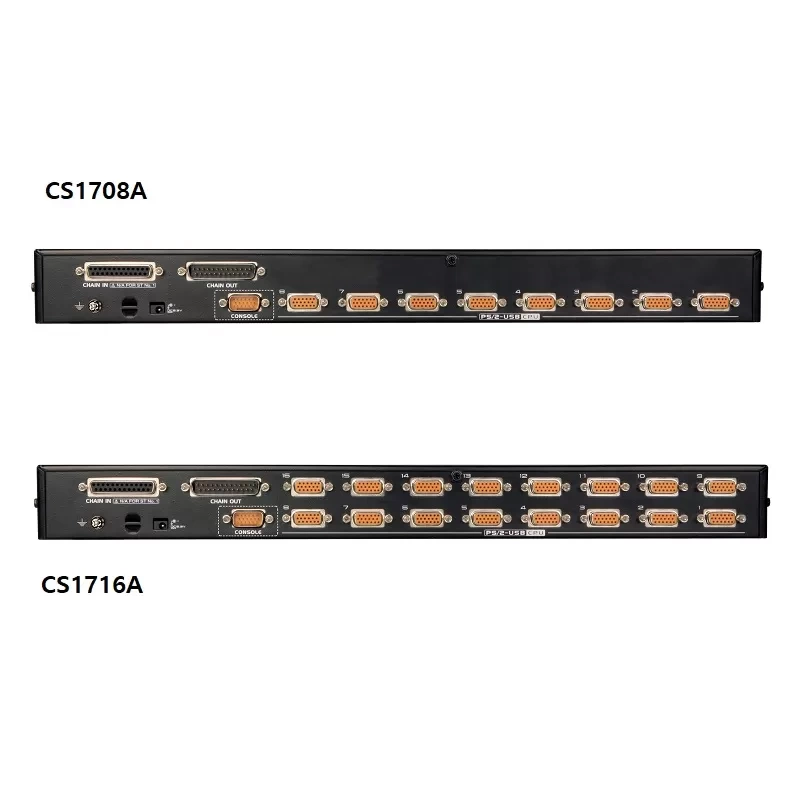 ATEN 16/8-PortPS/2-USB VGA KVM Switch with Daisy-Chain Port and USB Peripheral Support