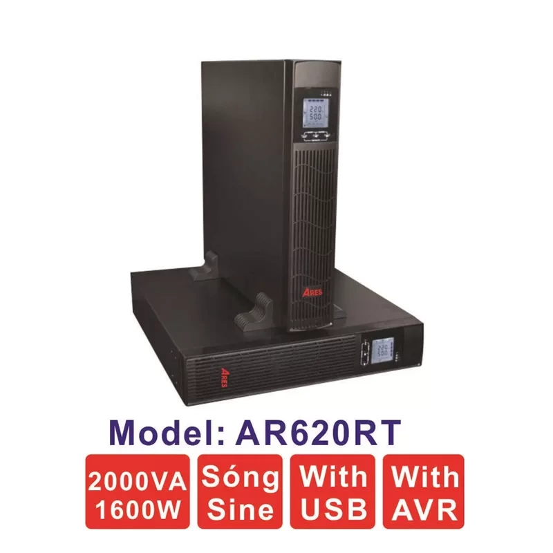 Bộ lưu điện ARES AR620RT 2000VA chính hãng