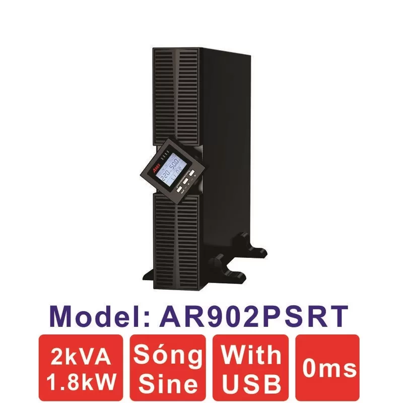 Bộ lưu điện ARES AR902PSRT 2KVA (1800W) True Online