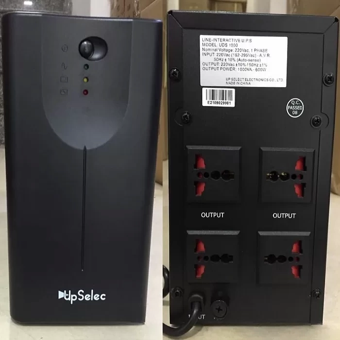 Bộ Lưu Điện UPS Up Selec UDS1000 Offline 1000VA/600W