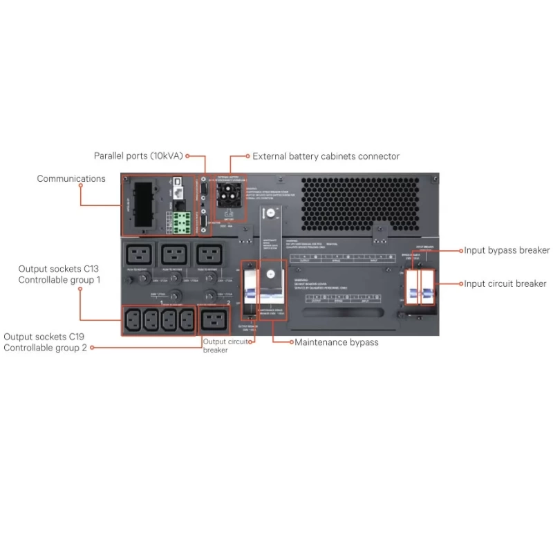 Bộ lưu điện VERTIV LIEBERT GXT5-8000IRT5UXLN 8KVA/8KW (01201979) 230V LCD PF1.0 5U