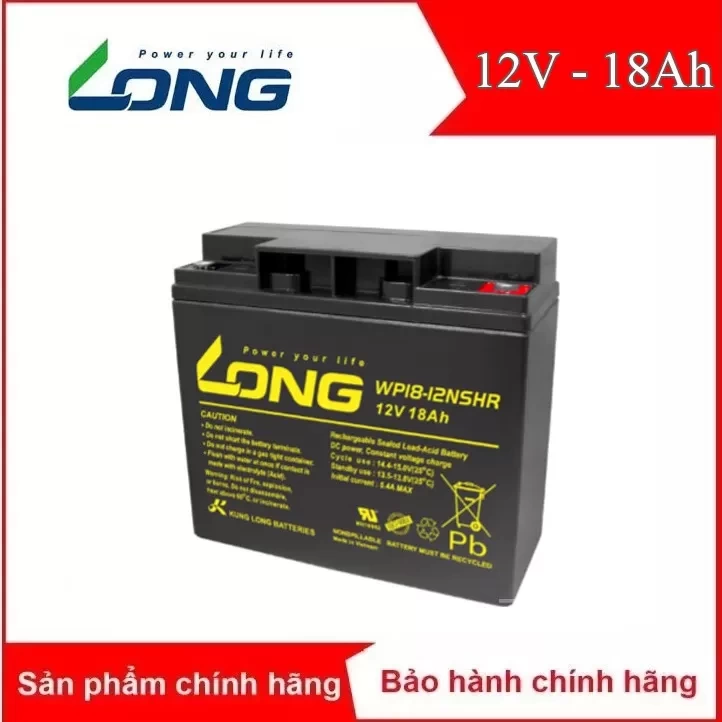 Ắc quy kín khí Long 12V-18Ah (WP18-12NSHR)