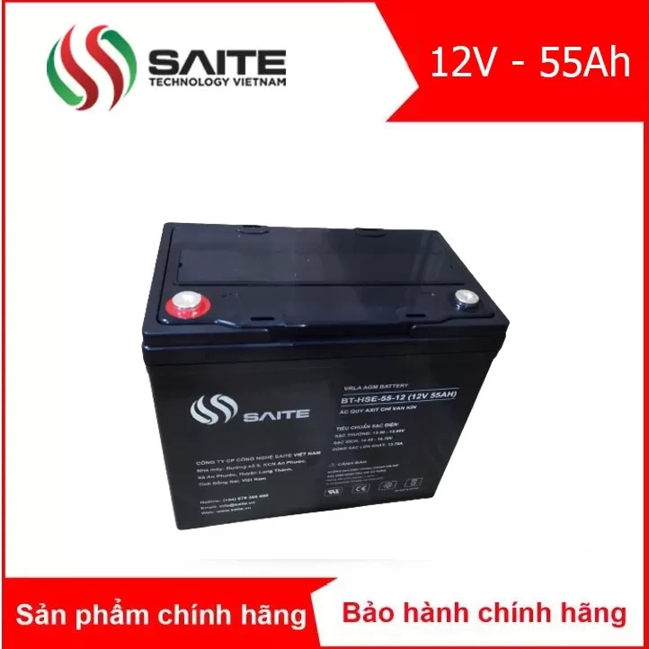Bình ắc quy kín khí SAITE 12V - 55Ah (BT-HSE-55-12)