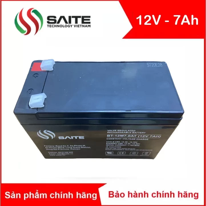 Bình ắc quy kín khí SAITE 12V-7Ah (BT-12M7.0AT)