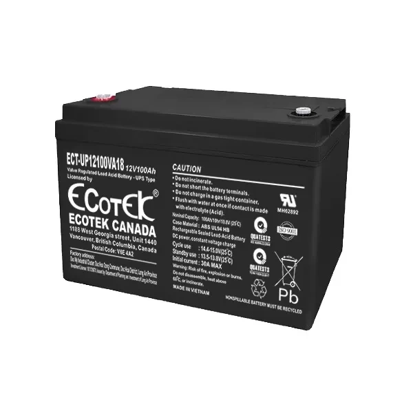 Ắc quy ECOTEK 12V-100Ah (ECT-UP12100VA18)