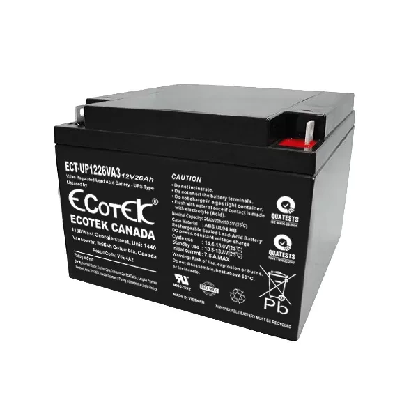 Ắc quy ECOTEK 12V-26Ah (ECT-UP1226VA3)