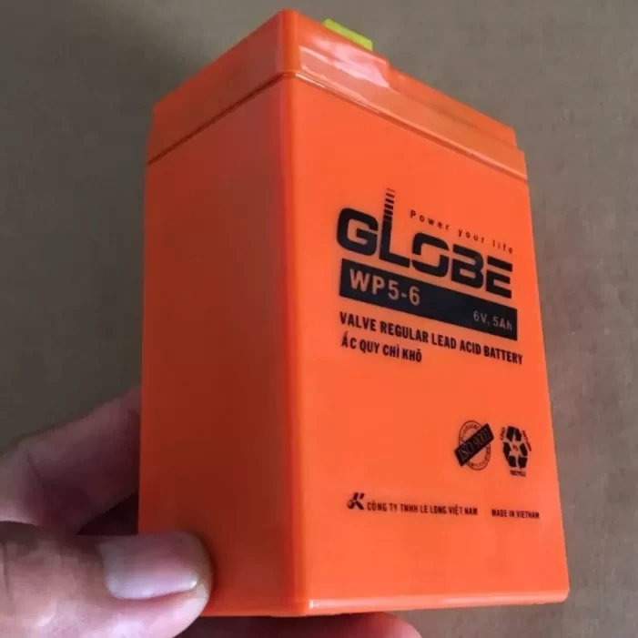 Ắc quy kín khí Globe 6V-5Ah (WP5-6), ắc quy khô giá rẻ