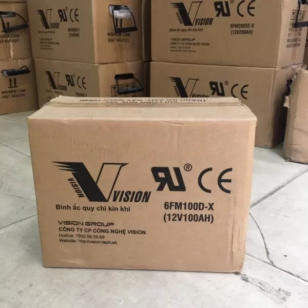 Ắc quy xả sâu VISION 6FM100D-X 12V-100AH
