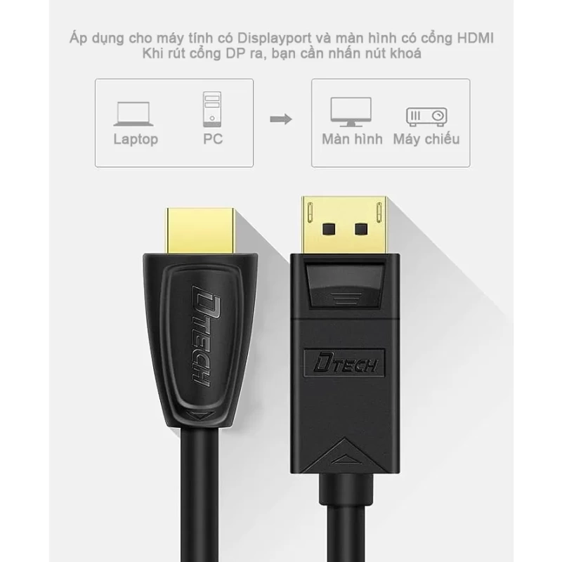 Dây chuyển Displayport to HDMI DT-CU0305