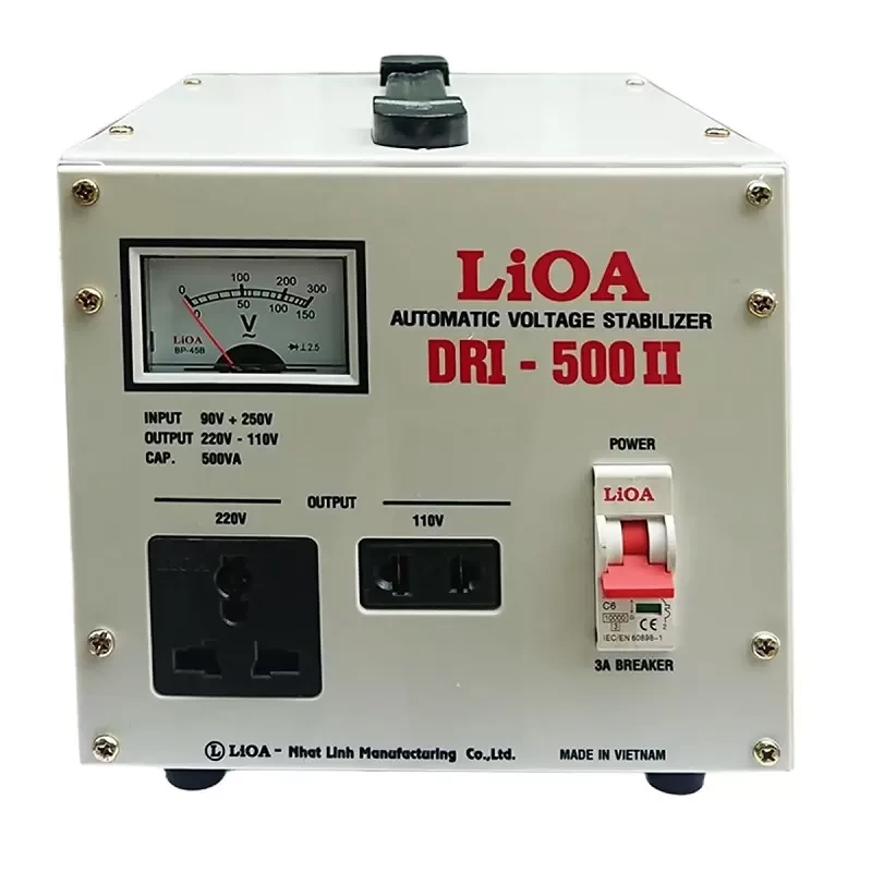 Ổn áp LIOA DRI-500II 500VA xuất xứ Việt Nam