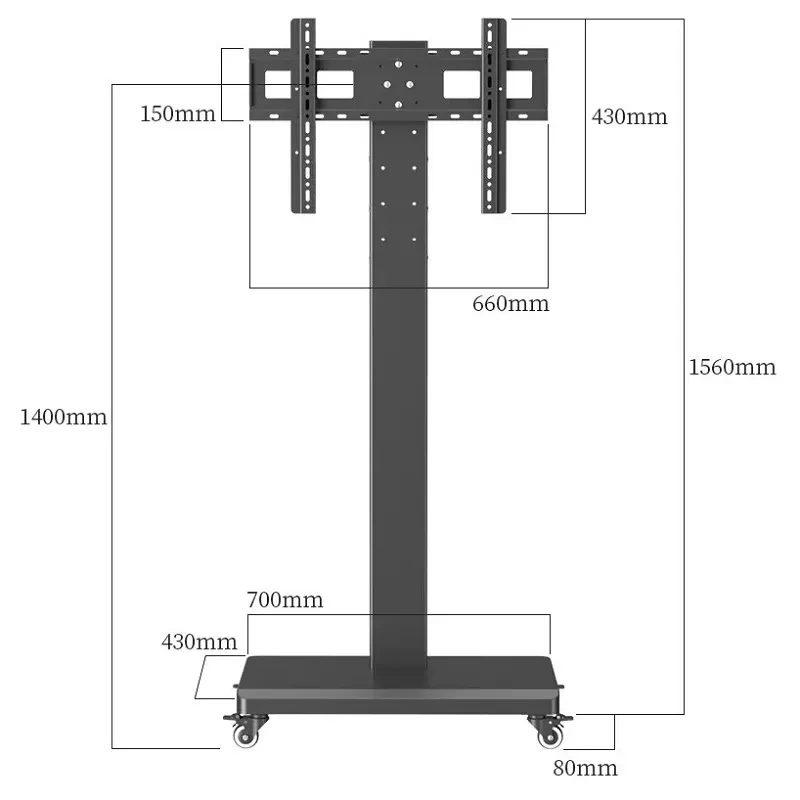 Giá treo tivi di động xoay ngang/dọc E1290 32 - 65 inch