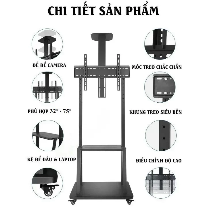 Giá treo tivi di động Ergotek E1950 32 - 75 inch