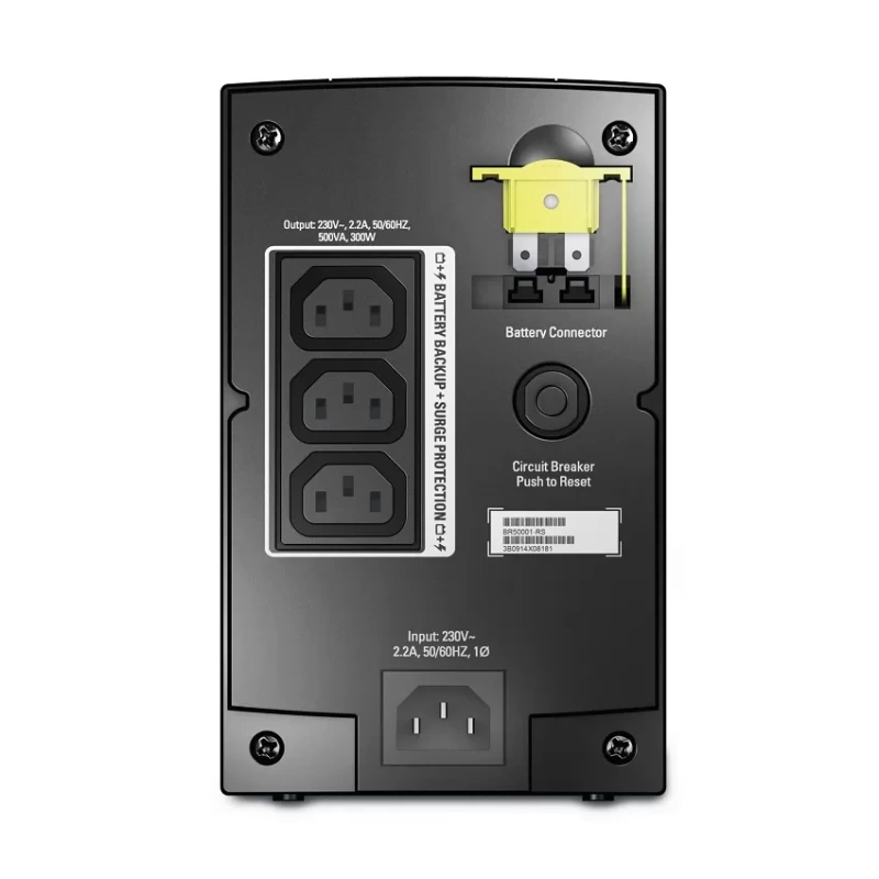 Bộ lưu điện APC BR500CI-AS 500VA/300W, Tower, 230V, AVR, LED