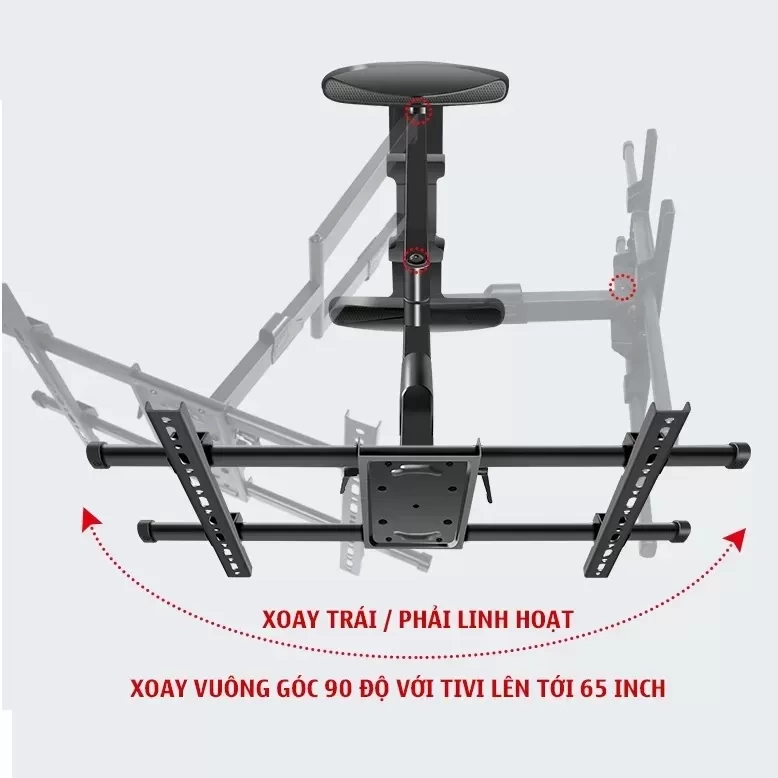 Giá treo tivi xoay đa năng Ergotek E89 43 - 80 inch (Mã cũ: DY658S)