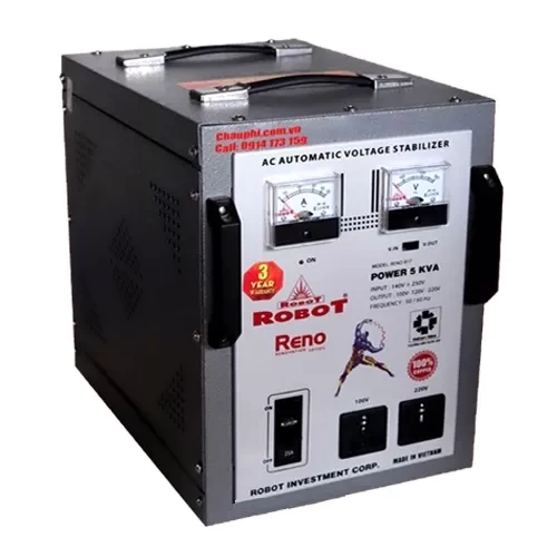 Ổn áp Robot Reno 5KVA (140V-250V) 1 pha