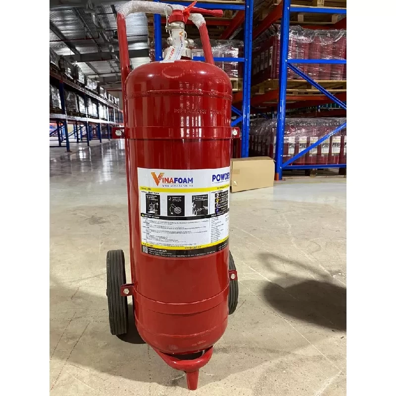 Xe đẩy chữa ch&aacute;y bột ABC 25kg Vinafoam VP25