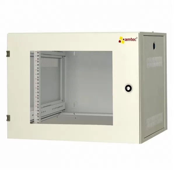 Tủ rack treo tường 15U C-CLASS Amtec AMW15 cửa mica trắng